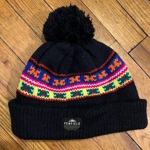 Penfield navy Pom Pom beanie